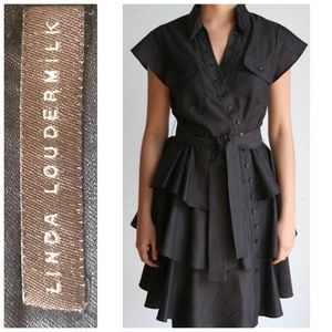 Linda Loudermilk Ruffle Dress Sz 4 (O16)